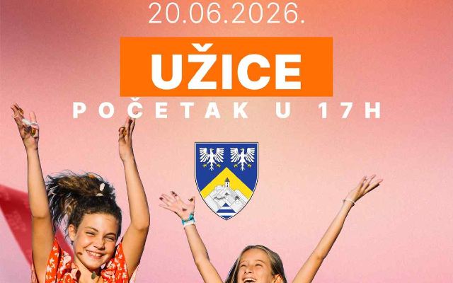 Youth Village 2026 u subotu na Gradskom trgu u Užicu, uveče nastup Goce Tržan